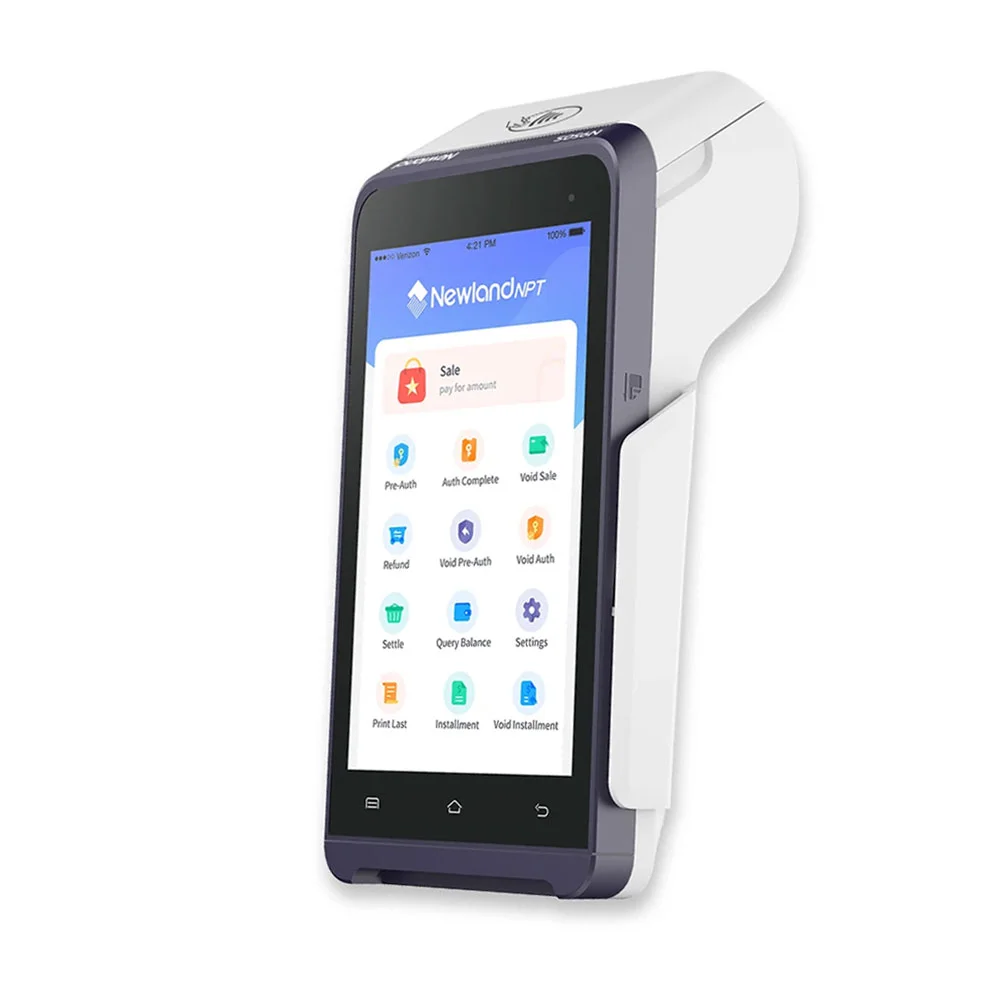 Newland N950 mobile terminal in charging cradle