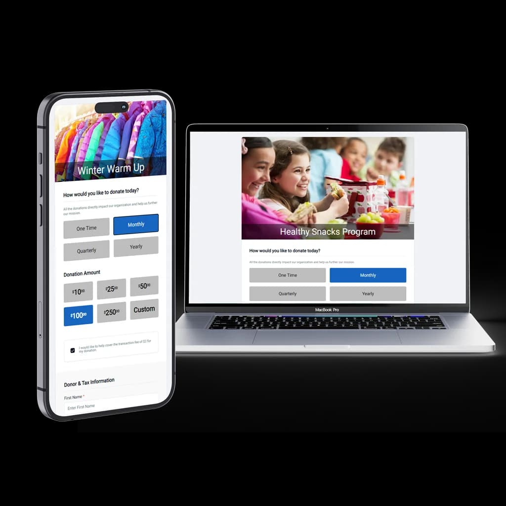 Pulse Donation Platform Plan - For small organizations with $0/month pricing and 6 core features