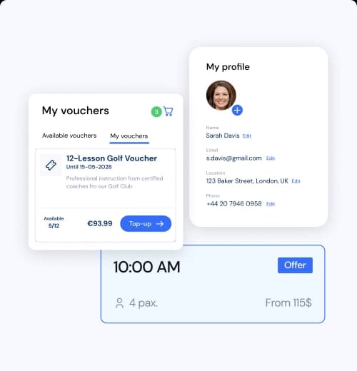 User-friendly customer area visual