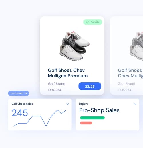 Pro shop reports section