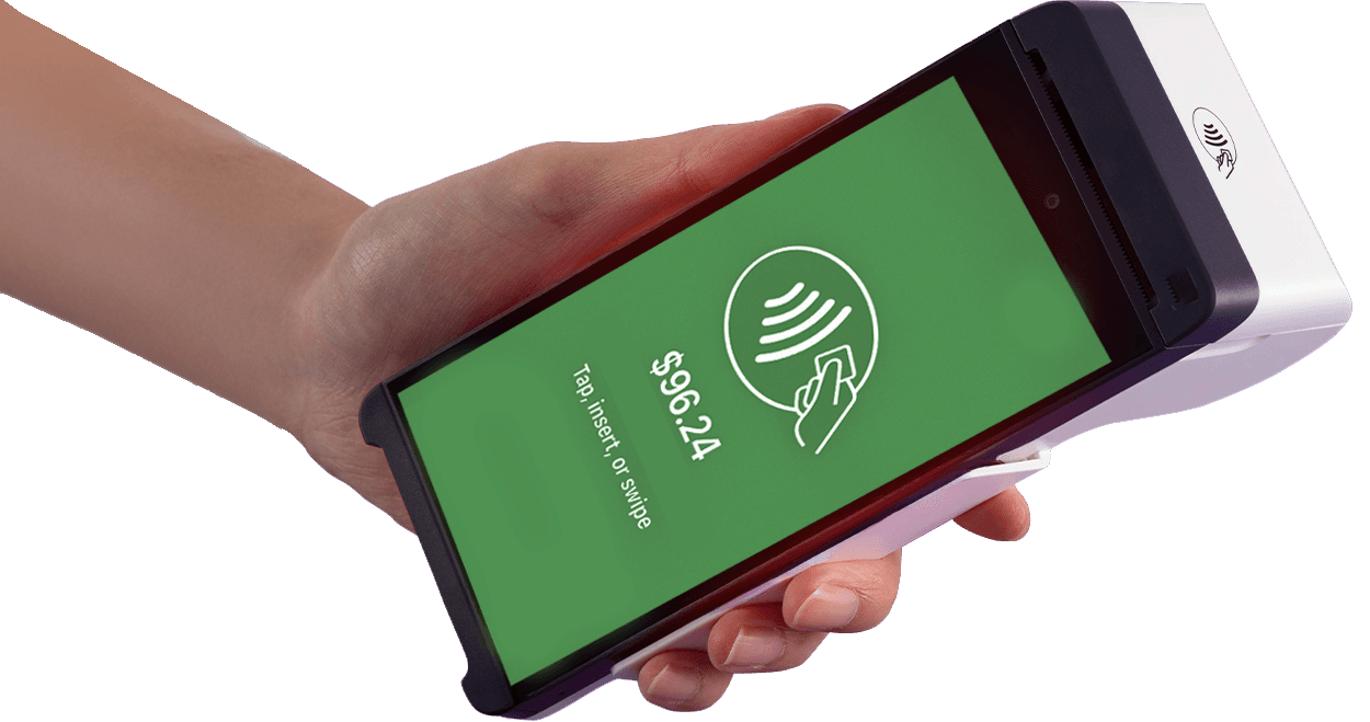 Payment terminal in hand