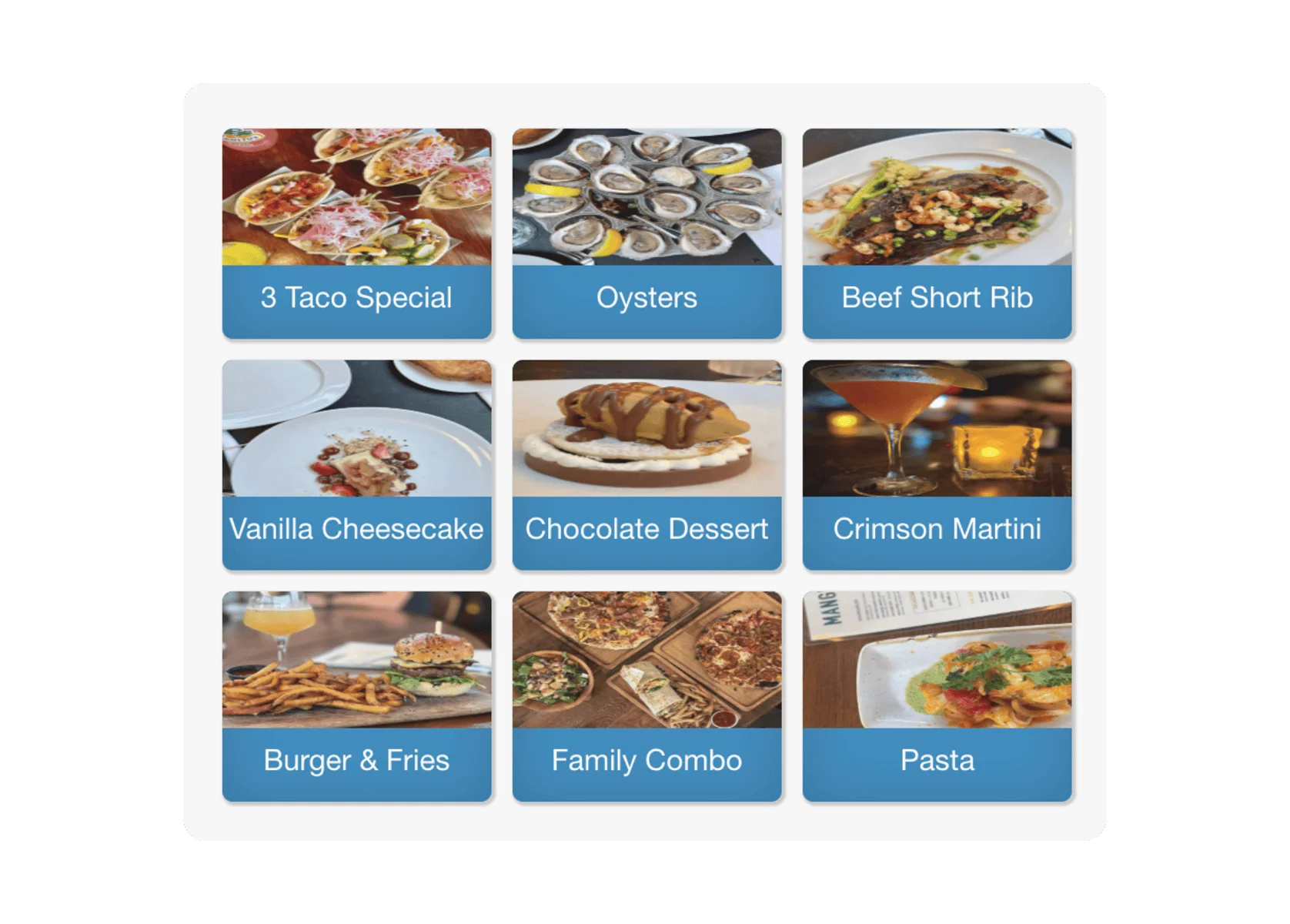 Button with Pictures - Reduce confusion and speed up order processing with visual buttons that display high-quality images of your menu items Button with Pictures - Restaurant POS feature for menu and operations