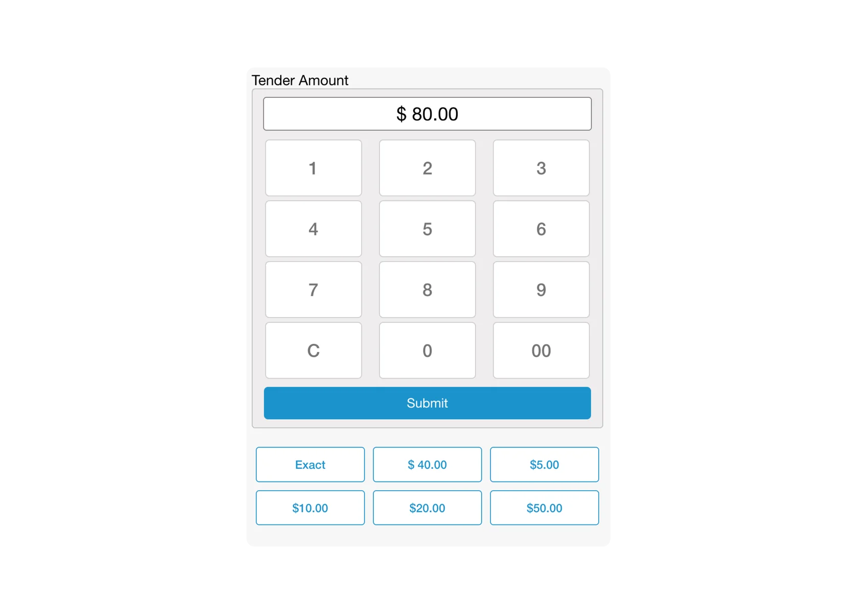 Cash - Effortlessly manage cash transactions with automatic change calculations Cash - Restaurant POS feature for operations and sales