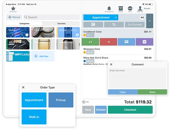 Easy retail point of sale interface