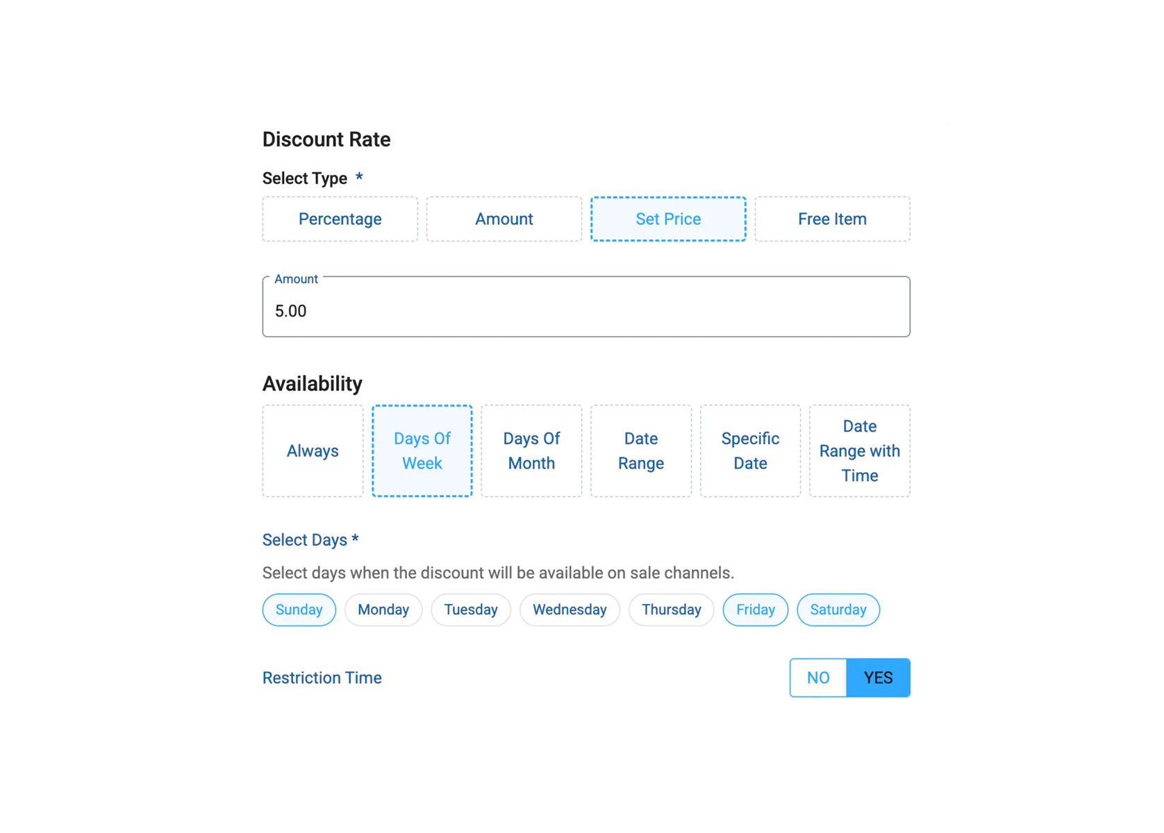 Happy Hours - Boost your sales during slower times with time-based discounts Happy Hours - Restaurant POS feature for marketing and sales