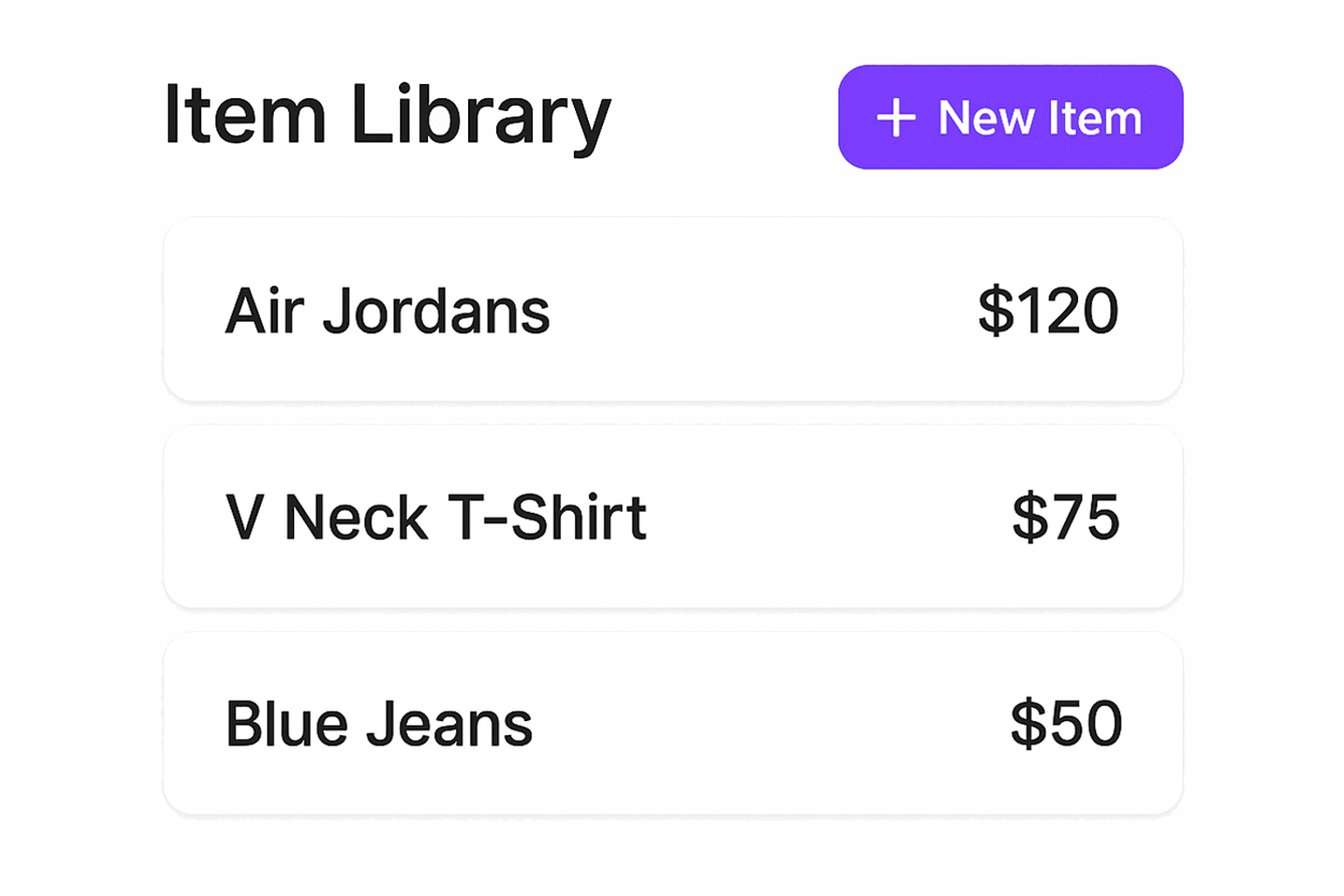 Product management interface
