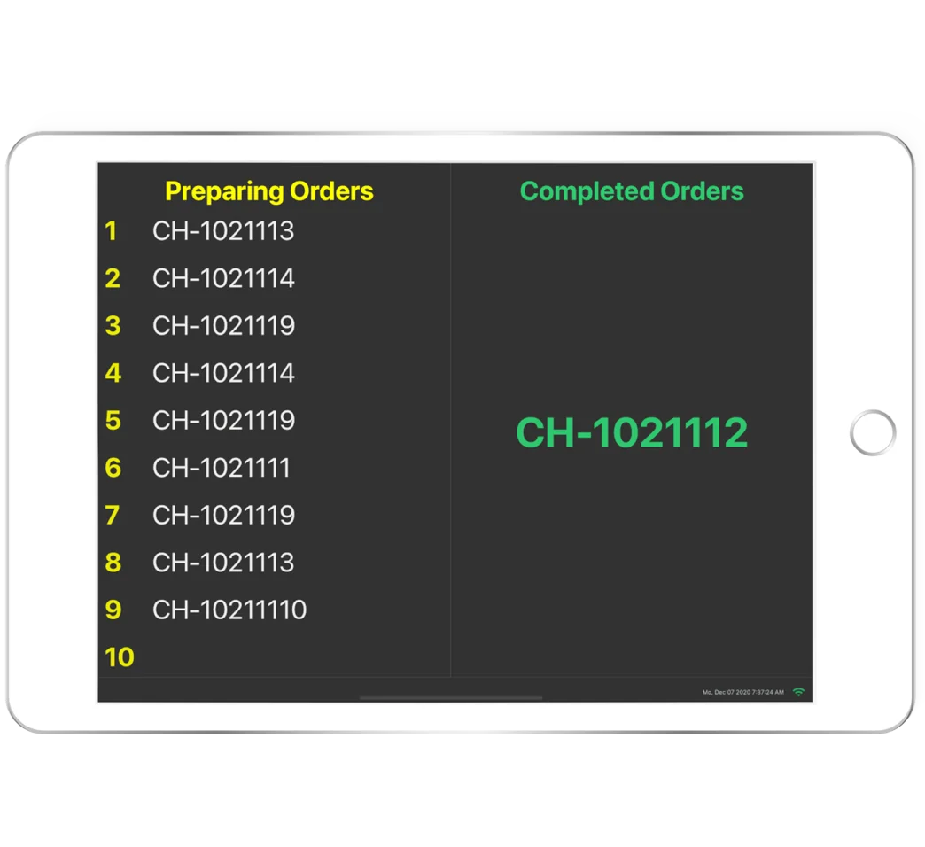 Queue - When customers can track their order status from a digital display, your service staff can focus more on serving Queue - Restaurant POS module for when customers can