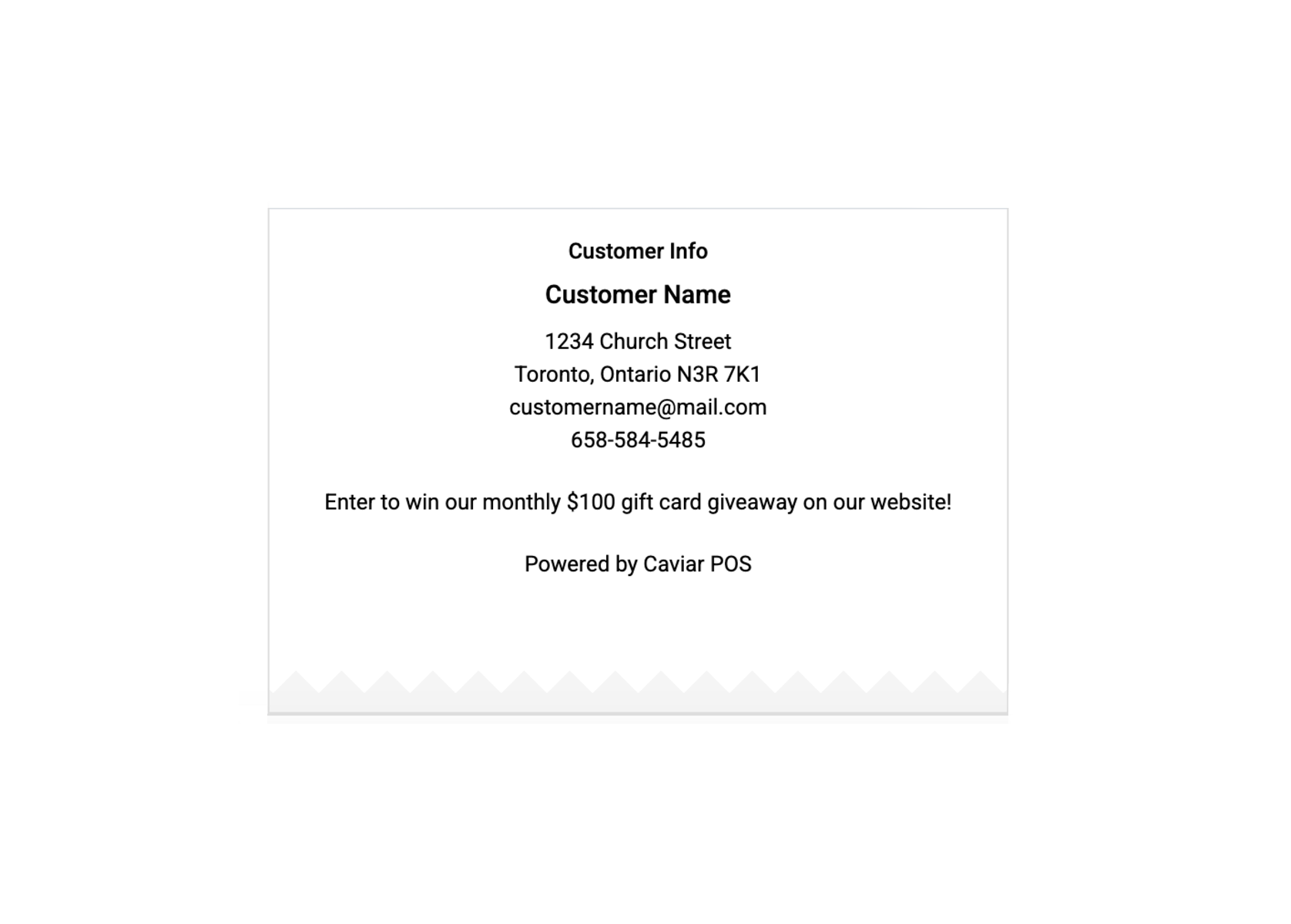 Receipt Message