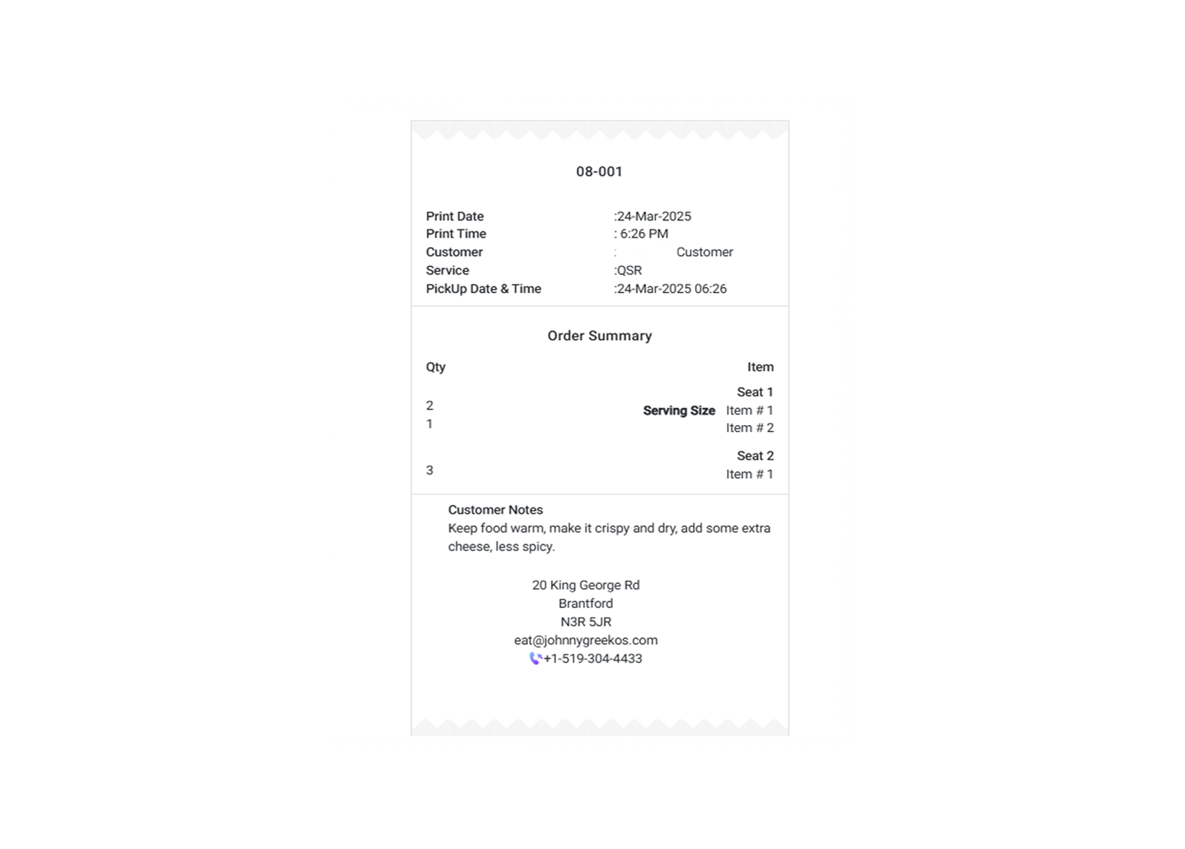 Receipt Printing